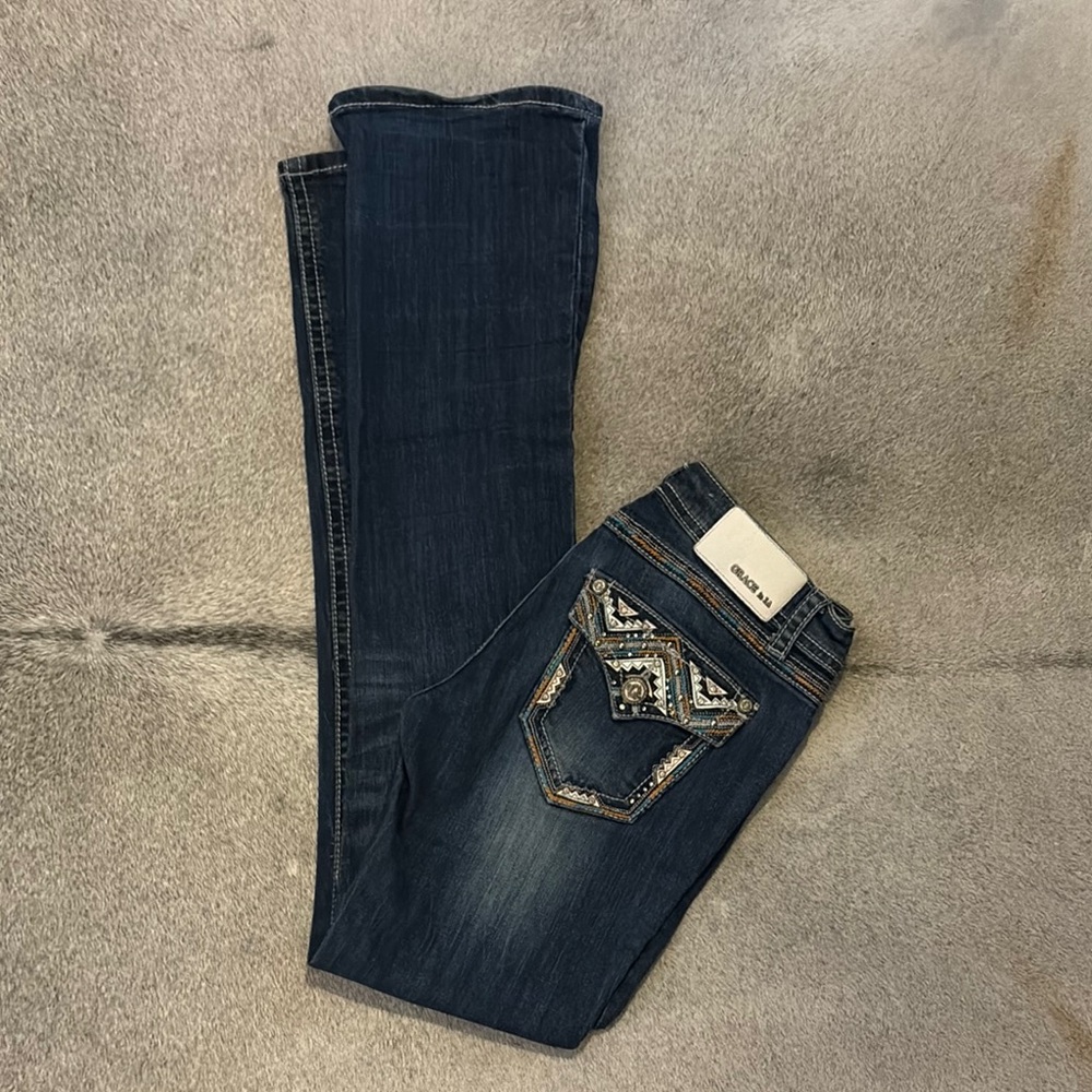 Grace in LA Blue Boot Cut Jeans